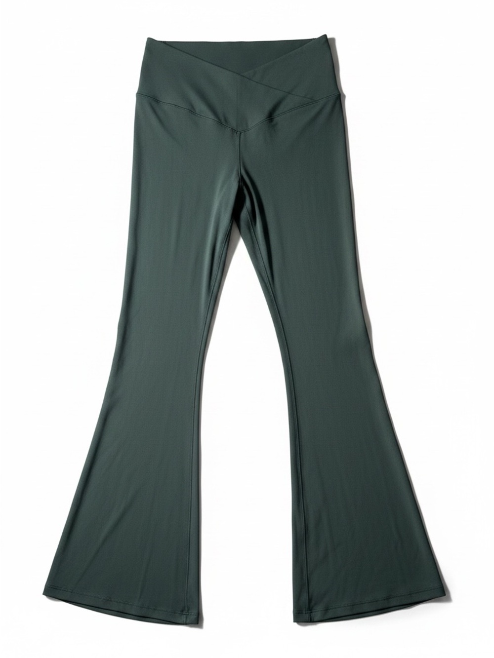 OFFLINE by Aerie Real Me Crossover Flare Leggings Dark Green Size M EUC
